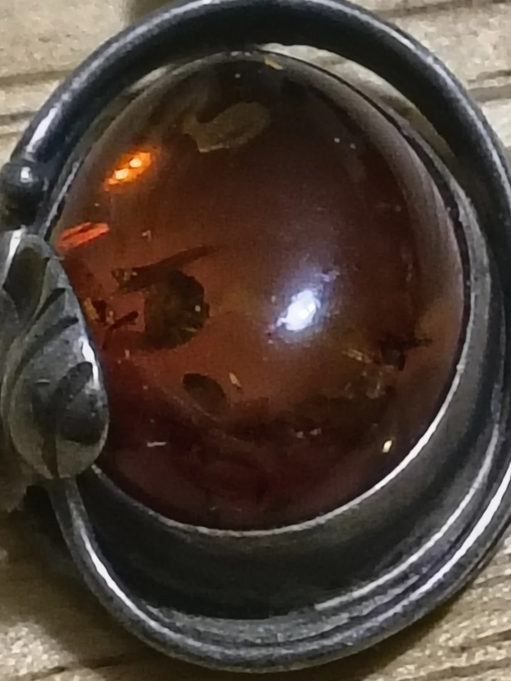 Vintage Sterling Silver Navajo Native American Baltic Amber Necklace 18